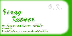 virag kutner business card